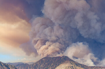 Brushfire smoke billowing like volcano © Ken