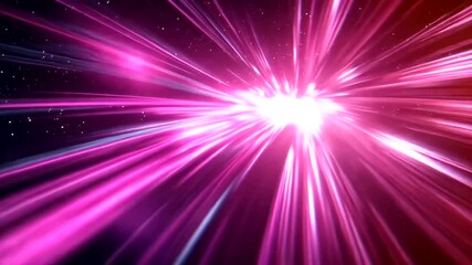 Energetic pink light streaks with a central burst, showcasing a bright and vibrant abstract background - Powered by Adobe