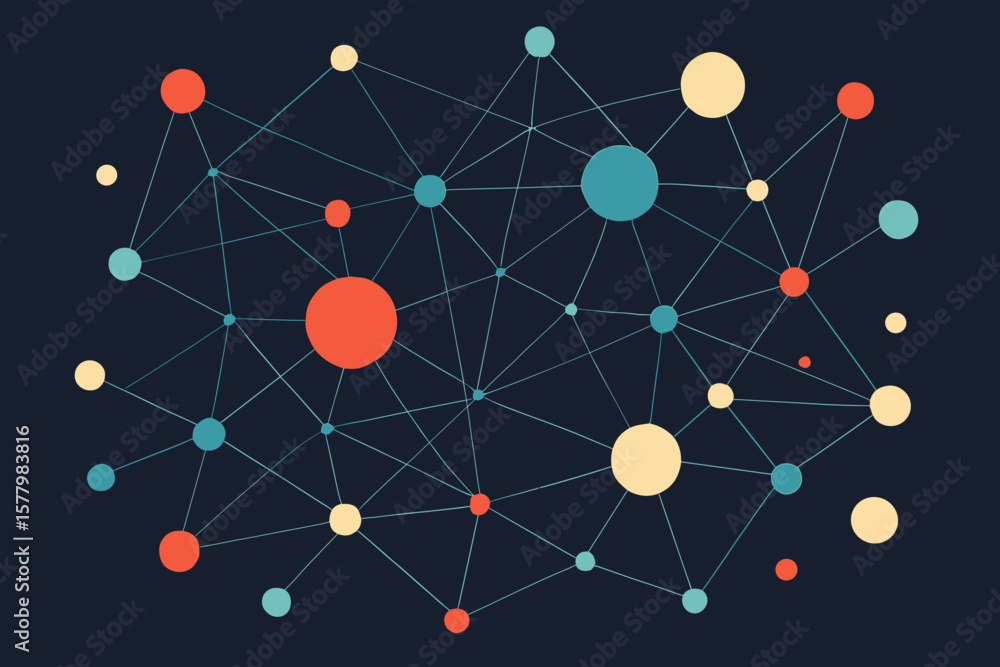 Poster abstract network connection concept. technology background. global network, data communication, and 