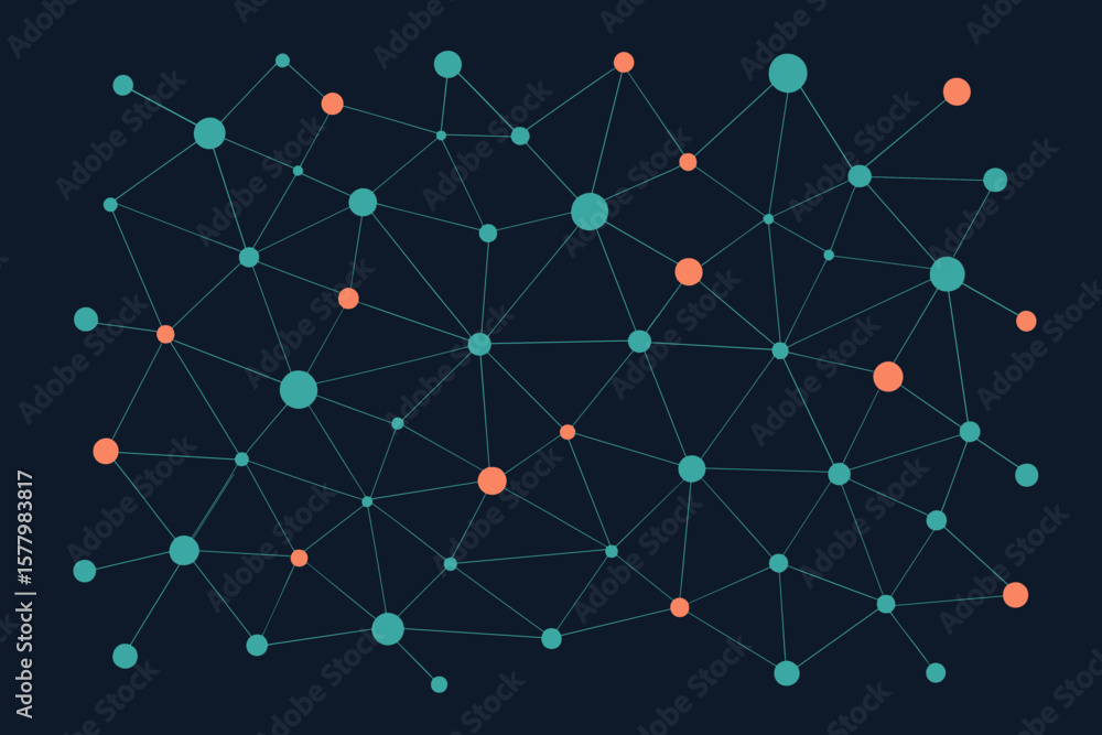 Poster abstract network connection technology background. futuristic data communication concept. global web