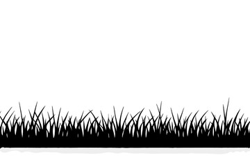 Realistic Grass Silhouette Border, Lush Green Field Lawn, Meadow Landscape, Nature Horizontal Seamless Pattern, Park Ground, Transparent PNG Vector Illustration Background