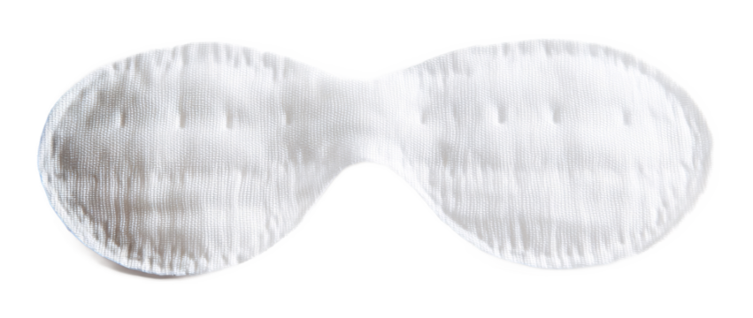 Eye Pads for Eye Care and Relaxation - Isolated on White Background