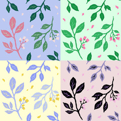 Whispers of Leaves and Petals Pattern