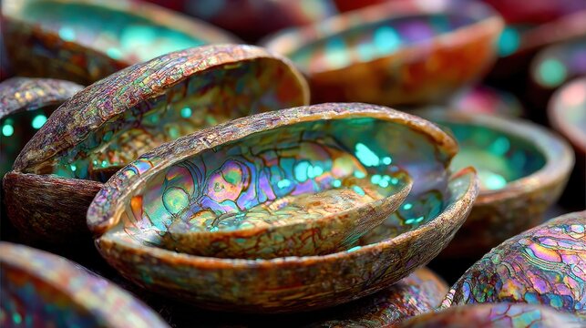 abalone shells stuffed with glowing contraband
