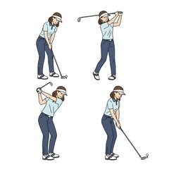 woman playing golf