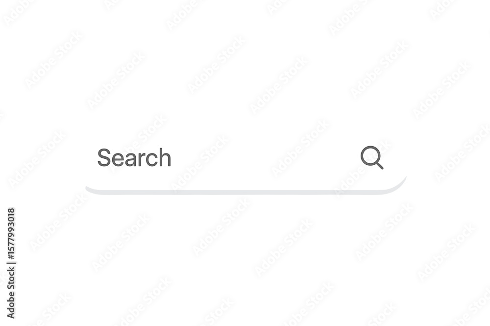 Poster search bar for web page and internet browser. search box template isolated for ui ux design and webs