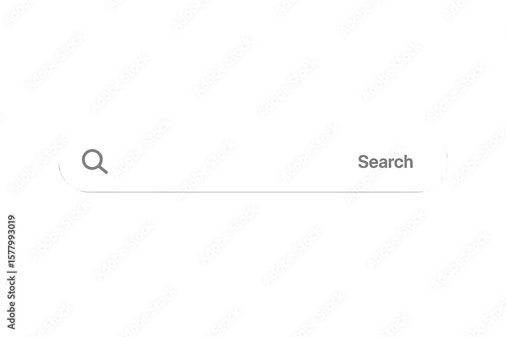 Poster search bar vector element for ui ux design. website and internet browser interface component. search