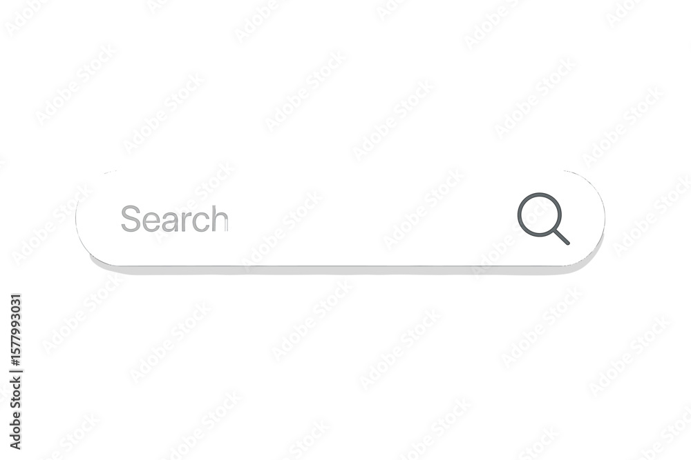 Poster search bar vector for website. web page internet browser button. search box template isolated for ui