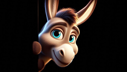 Illustration Cute Adorable Donkey Cartoon