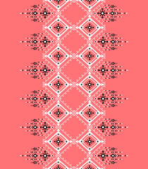 Pink fabric thai abstract floral background, pink fabric Thai ,Geometric ethnic traditional. ethnic ornament print. Thai style. Design for background