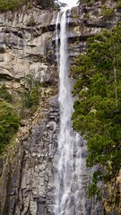 Tall elegant Nachi waterfall in Wakayama Japan
