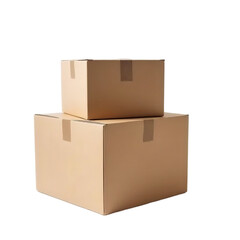 cardboard box on a transparent background