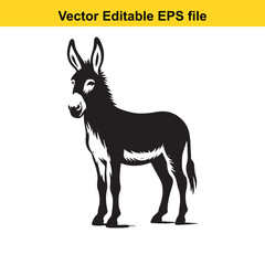 Obraz premium Donkey – Long Ears and Stoic Expression with Rustic Charm