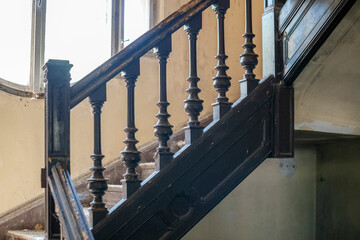 Abandoned Historic Palace with Weathered Architecture and Atmospheric Decay