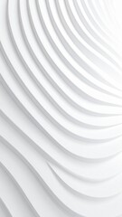 Abstract White Wavy Texture Background with Curved Lines and Smooth Surface