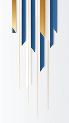 Abstract Art with Blue Gold and White Stripes on a Textured Background