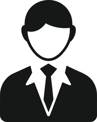 Professional Male Avatar Icon, Graphic, and Vector Illustration