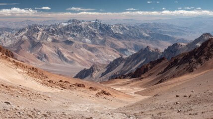 Fototapeta premium Mountainous landscape, arid terrain