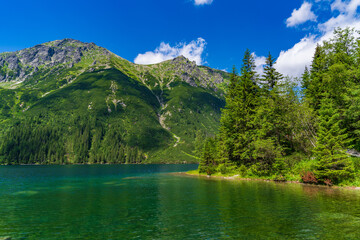 Morskie Oko, the largest lake in the Tatra Mountains in Zakopane, Poland