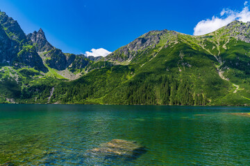 Morskie Oko, the largest lake in the Tatra Mountains in Zakopane, Poland