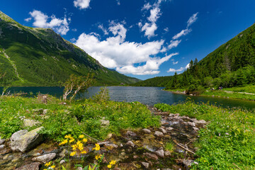 Morskie Oko, the largest lake in the Tatra Mountains in Zakopane, Poland