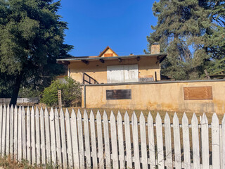 The abandoned Hunt Ranch in Wildwood Canyon State Property looking at