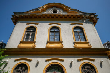 Abandoned Historic Palace with Weathered Architecture and Atmospheric Decay