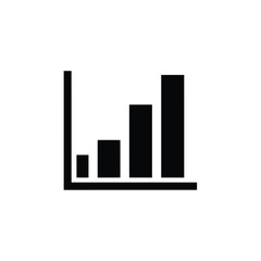 Ascending bar graph illustrating positive growth and upward trend.
