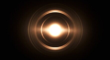 Obraz premium Abstract Bright Light with Radiating Circular Patterns in Dark Background