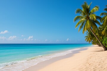 Fototapeta premium palm tree on the beach