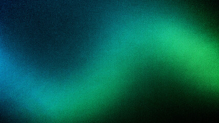 Black dark green blue emerald petrol teal lime yellow white abstract background. Color gradient ombre blend. Line wave curved. Bright light flash glow glitter neon metallic.Noise grain mesh.Christmas.