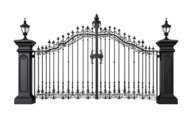 Gates for Entryways and Architectural Features - Isolated on White Background