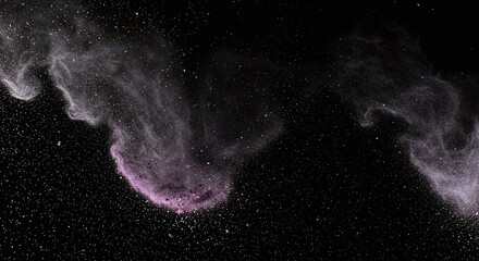 Colorful Cosmic Dust Cloud with Star Field in Deep Space Scene