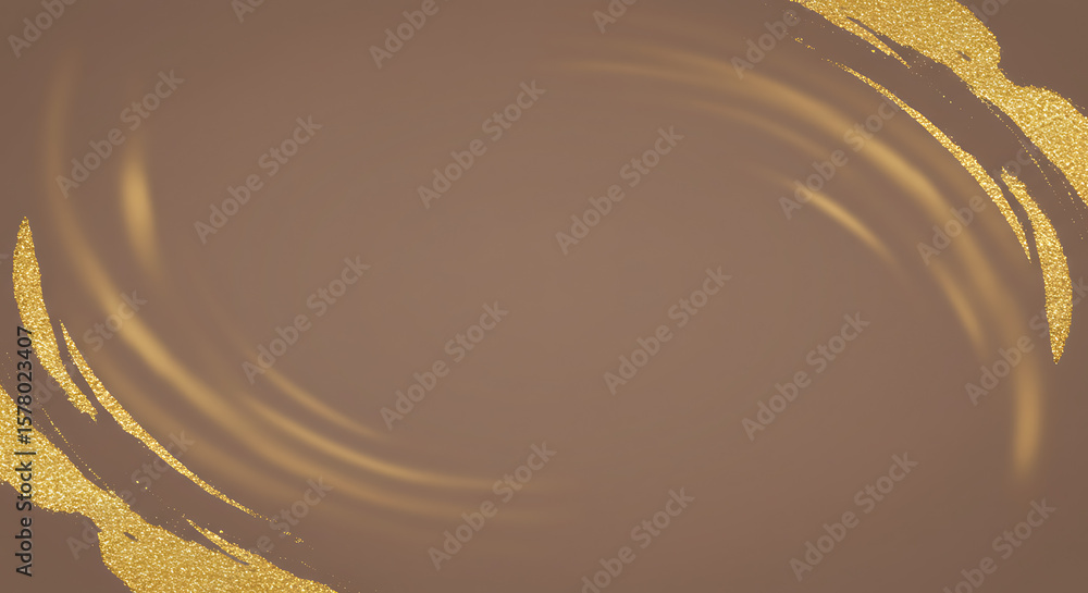 Aufkleber abstract background featuring warm brown tones with elegant golden brush strokes and subtle swirling