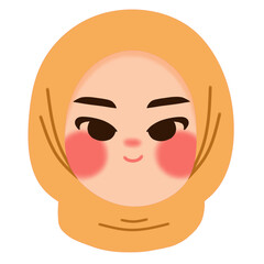 Face muslimah normal