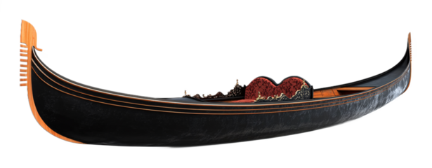 Gondola for Scenic Rides and Transport - Isolated on White Background