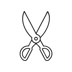 Open fabric shears icon for sewing and crafting projects