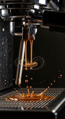 Espressos dynamic dance captured midpour