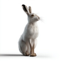 White hare standing up, 3D illustration isolated on white background --chaos 5 --ar 1:1 --relax --quality 4 --raw --profile a9ld8lf --stylize 50 --v 7 Job ID: 044a281e-2637-4915-889b-ecdfabb262ef