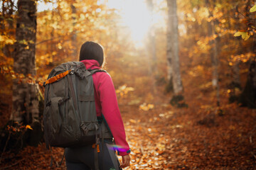 Young girl explore the nature