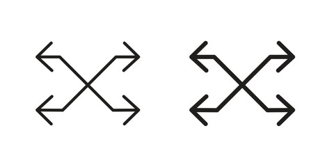 Versatile icon symbol set in black. line and flat icons