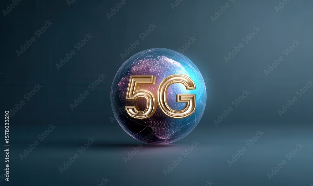 Poster exploring global connectivity with 5g technology for high-speed internet access