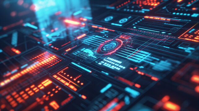 
Visualize growth futuristic digital bar graph virtual space illustration high-tech environment aerial view data analysis