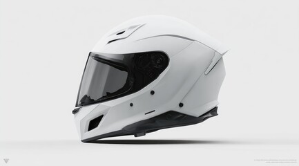 White motorcycle helmet, side view (2)