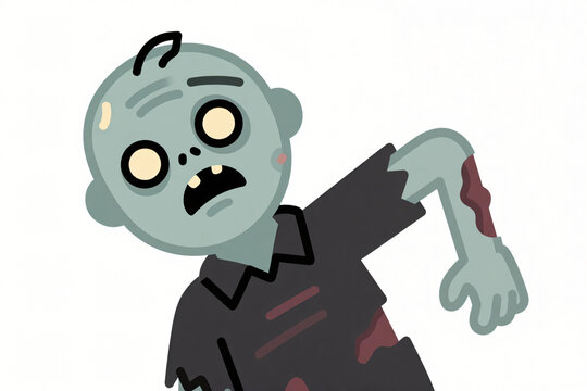 Cartoon simple vector zombie shock