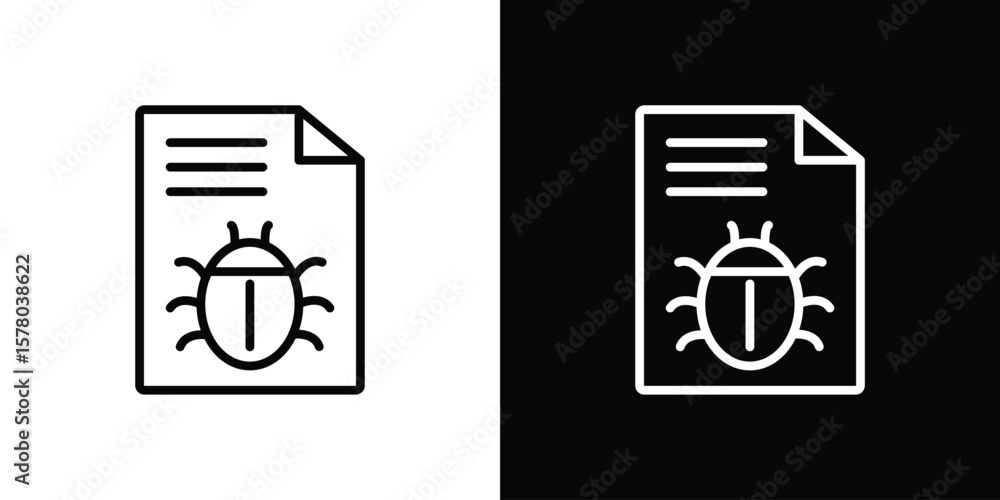Poster bug report icon in vector. logotype