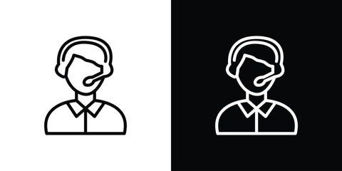Callcenter icon in vector. Logotype