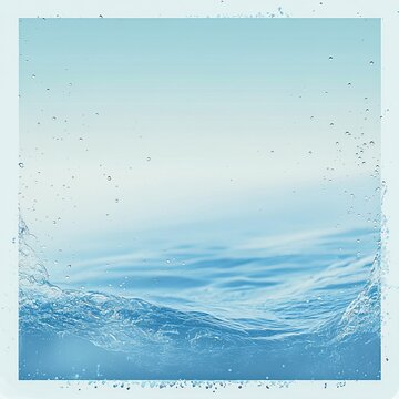 layered mist and subtle water droplets enclosed in a smooth gradient border serene and isolated
