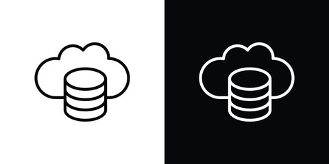 Cloud server icon in vector. Logotype