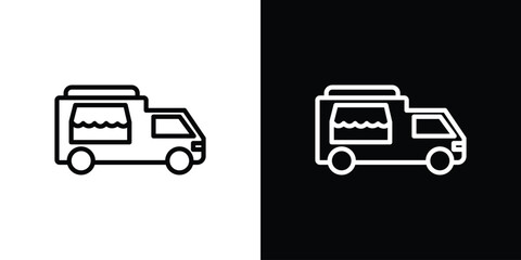Food truck icon in vector. Logotype